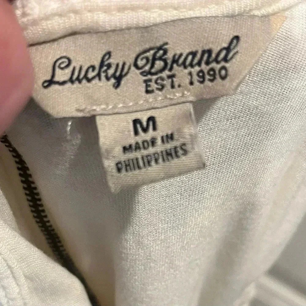 Lucky Brand cream woven embroidery dress - Picture 2 of 3